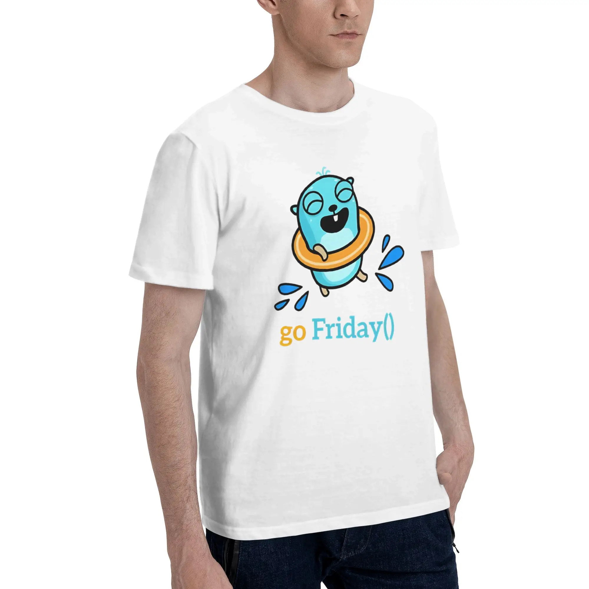 golang gopher friday  Outfit Unisex T Shirts 100% Cotton Tee Print  T-shirt Clothes