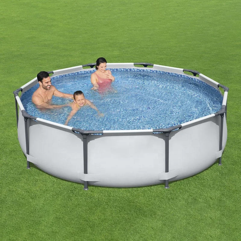 

Large PVC 4.88m X 1.22m Foldable Round Swimming Pool 5612Z Steel Frame Above Ground Swimming Pool Set