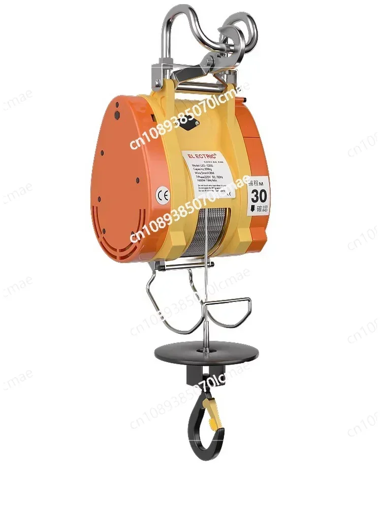 500kg Hoist Efficiency Miniature Electric Hoist Crane 220V/1700W Cable Winch Household Portable Suspended Small Hoist