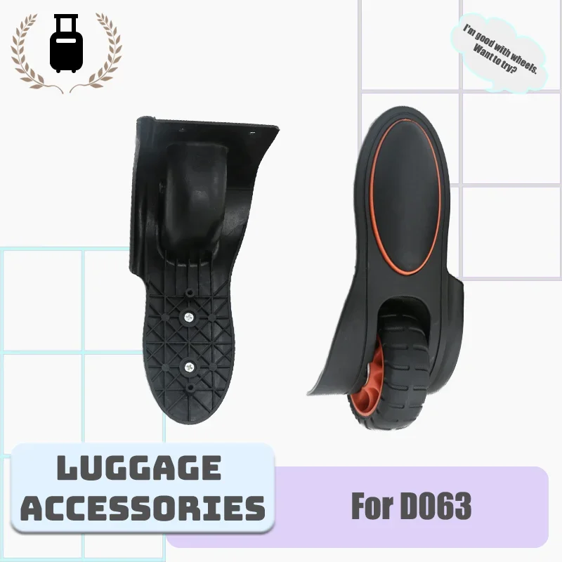

For D063 Fixed Luggage Front Wheel Non-Swivel Straight Roller Replacement Heavy-Duty Luggage Casters