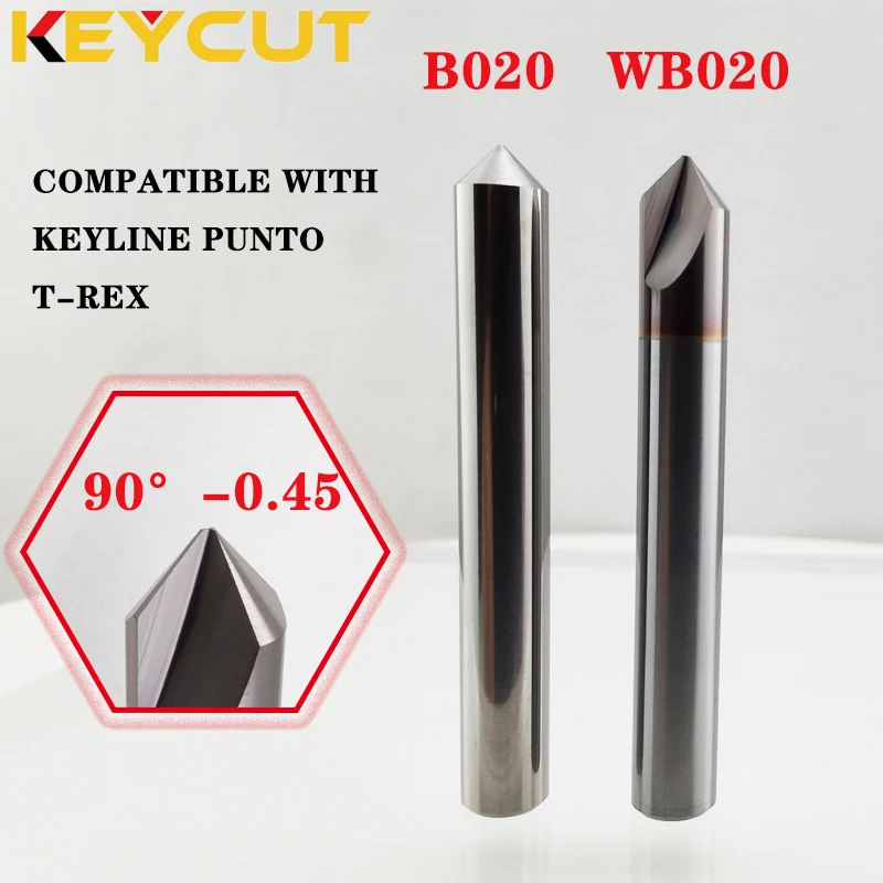 

KEYLINE Milling Cutter HB020 Carbide D6 90° P-0.45 and Tracer B020 Fits KEYLINE PUNTO T-REX 303 Aftermarket Locksmith Tools