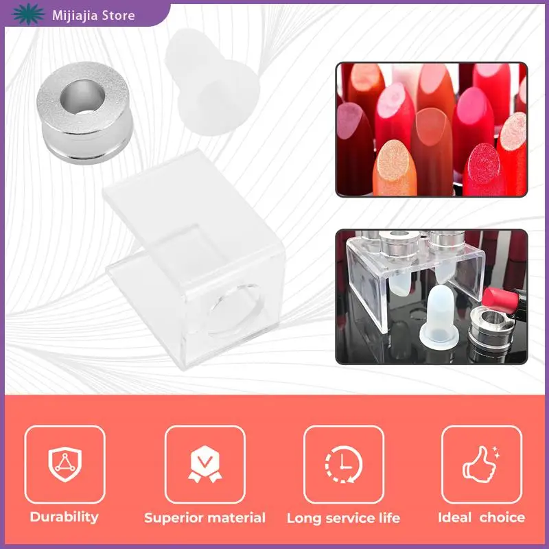 Набор из 3 предметов DIY 12,1 мм, простая трубка для наполнения губной помады, силиконовая форма, алюминиевое кольцо, кронштейн с одним отверстием, самодельный инструмент для губной помады, простой