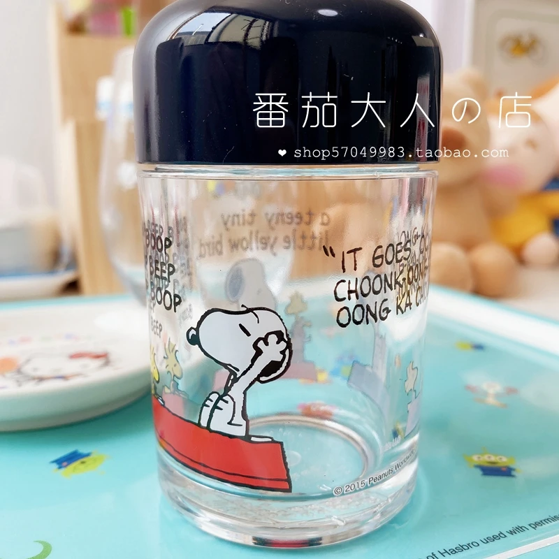 150Ml Snoopy Cartoon Cute Transparent Seasoning Bottle Kawaii Anime Household Kitchen Vinegar Soy Sub-Bottling for Girls Gifts