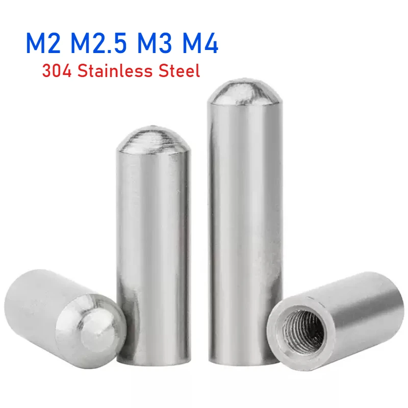 M2 M2.5 M3 M4 304 Stainless Steel Internal Thread Cylindrical Pin Internal Tooth Positioning Cylinder Location Dowel