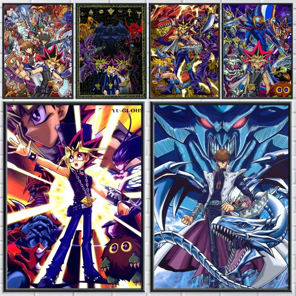 Anime Y-Yu Gi Oh Poster Room Wall Art Decor Waterproof Stickers For Home Bar Bedroom Decoration