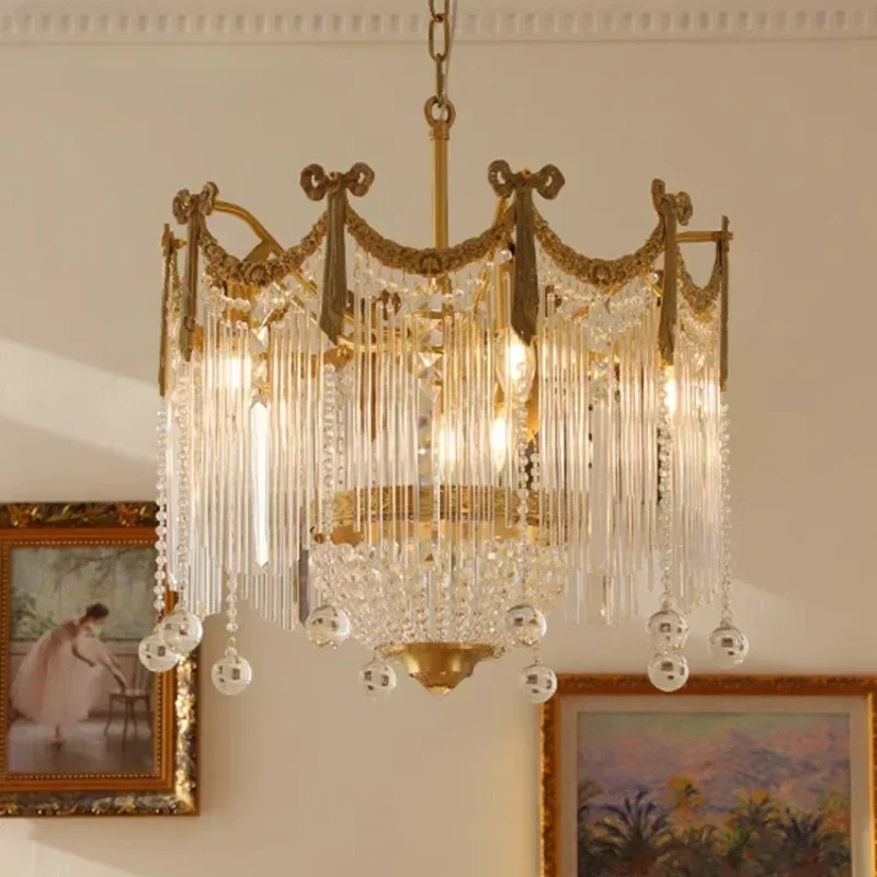 

Vintage Ceiling Chandelier Living Room Bedroom Creative Crystal Pendant Light Loft Home Decor Hanging Lamp Fixture lamparas