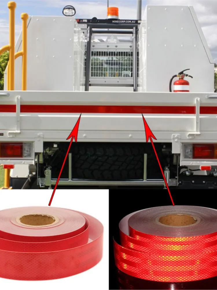 AliExpress UK Satop Cinta 5cm*5m PET Red Reflective Adhesive Stickers Conspicuity Tapes Waterproof Reflectors Strips For Motorcycle Bicycle Trucks Trailer