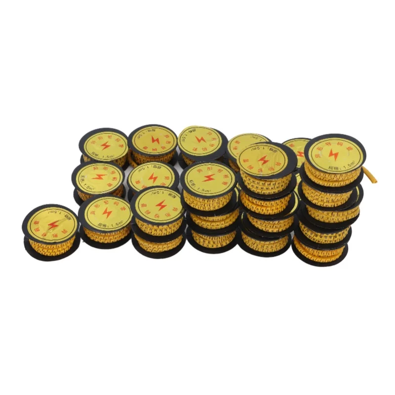 26PCS Set Tube Cable Marker EC Letter Number PVC A To Z Marking Coded Cable Marker 1.5-10m²