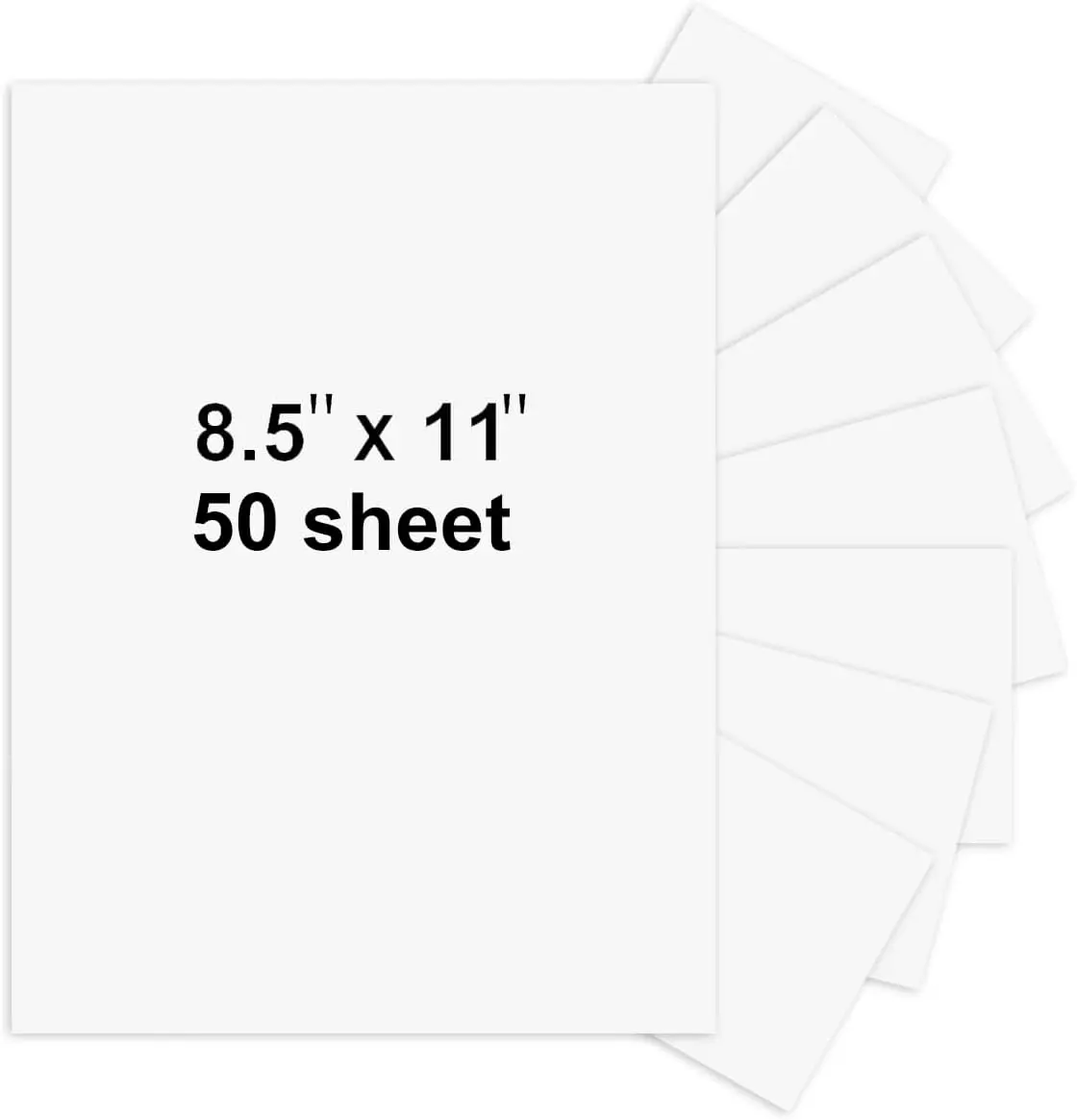 

50 Sheets 8.5" x 11" White Cardstock, 200gsm Heavyweight Paper for Printing, Invitations & Crafts