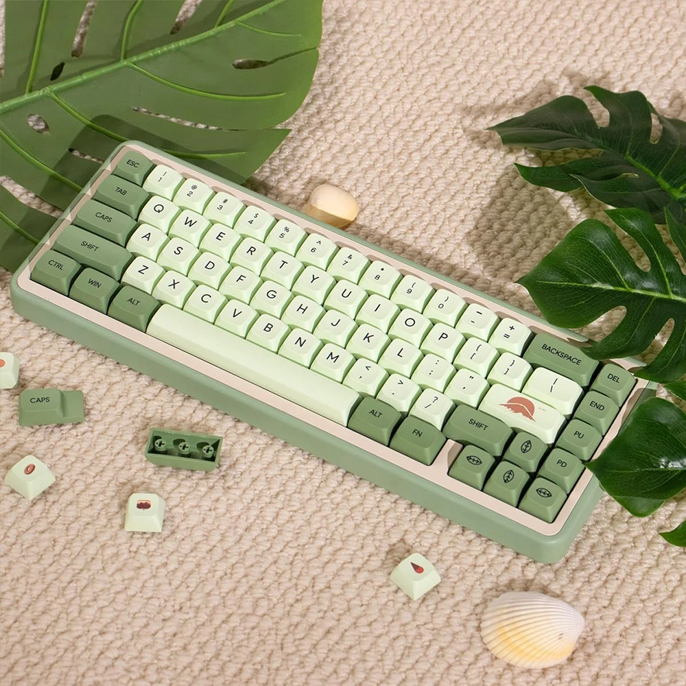 124Keys/Set Matcha Color Keycaps Cherry Height PBT Sublimation Mechanical Keyboard Customize DIY Key Caps Festival Cool Gifts