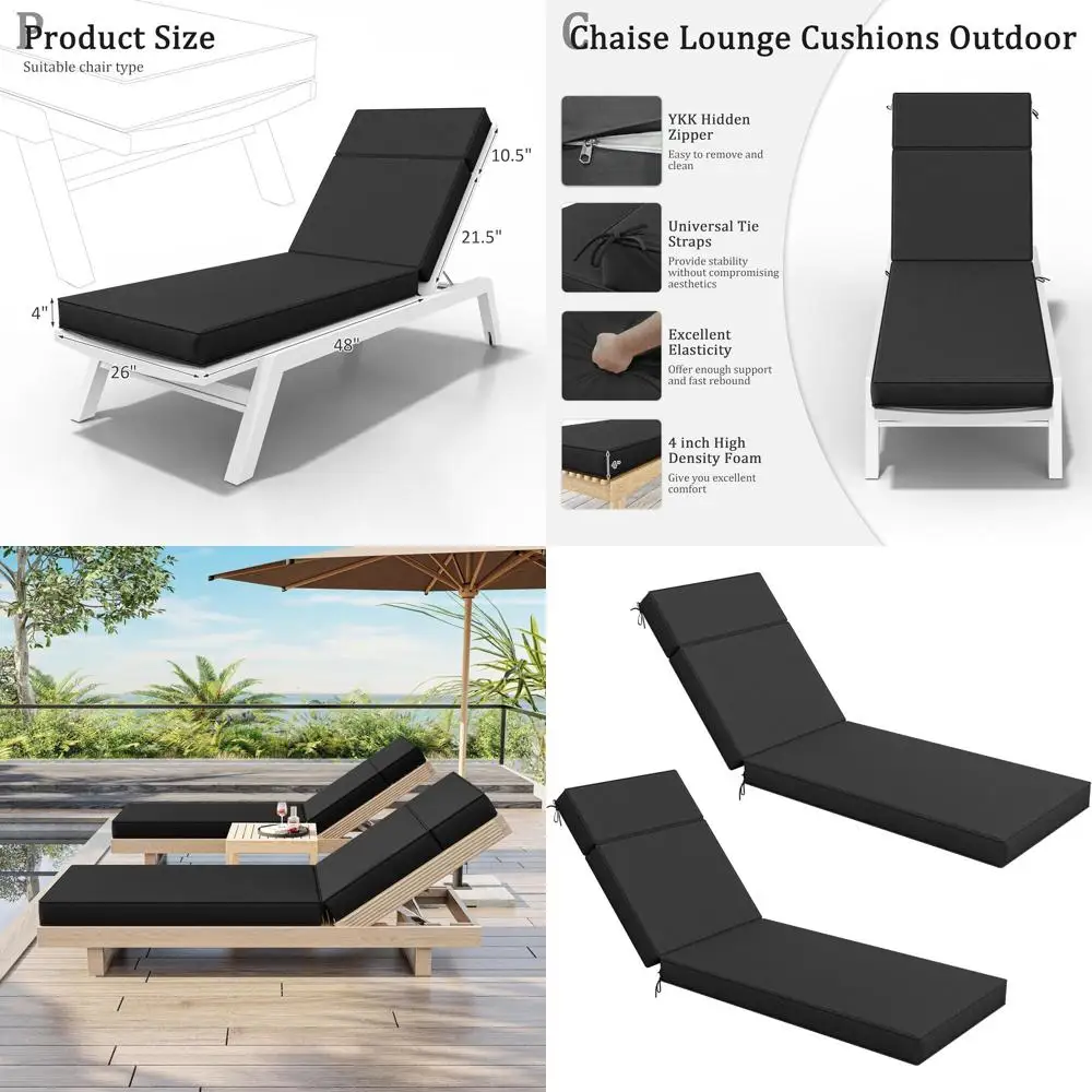 2 Pcs Chaise Lounge…