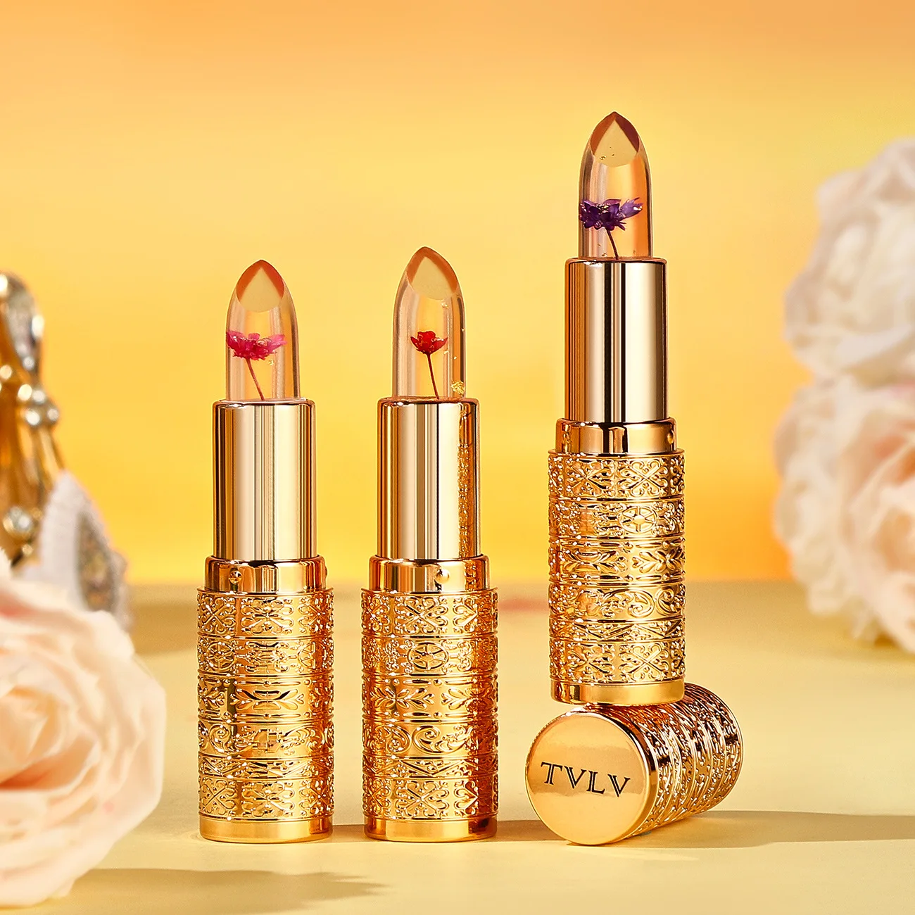 Crystal Color-changing Petal Lipstick, Moisturizing and Long-lasting Lip Balm That Doesn't Stick To The Cup