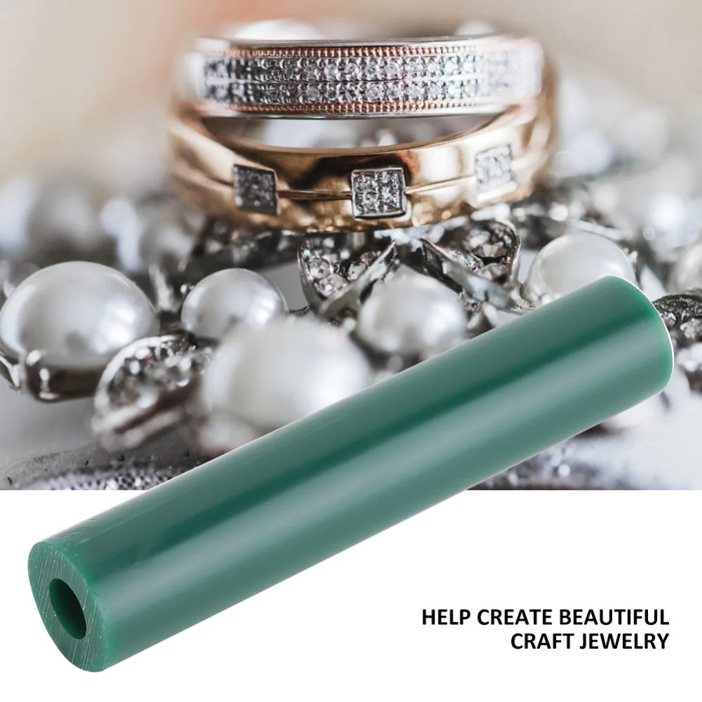

Round Tubes Jewelry Ring Engraving Mold Green Color Column Circle Molds Ring Making Wax Tool Ring Carving Wax