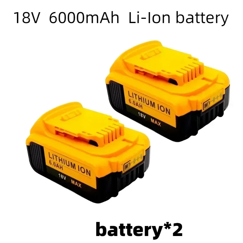 18V 5S2P 6.0AH  18650 Rechargeable lithium-ion battery for dewalt 20v tools, 18V6000mah DCB205 DCB201 DCB203 power supply