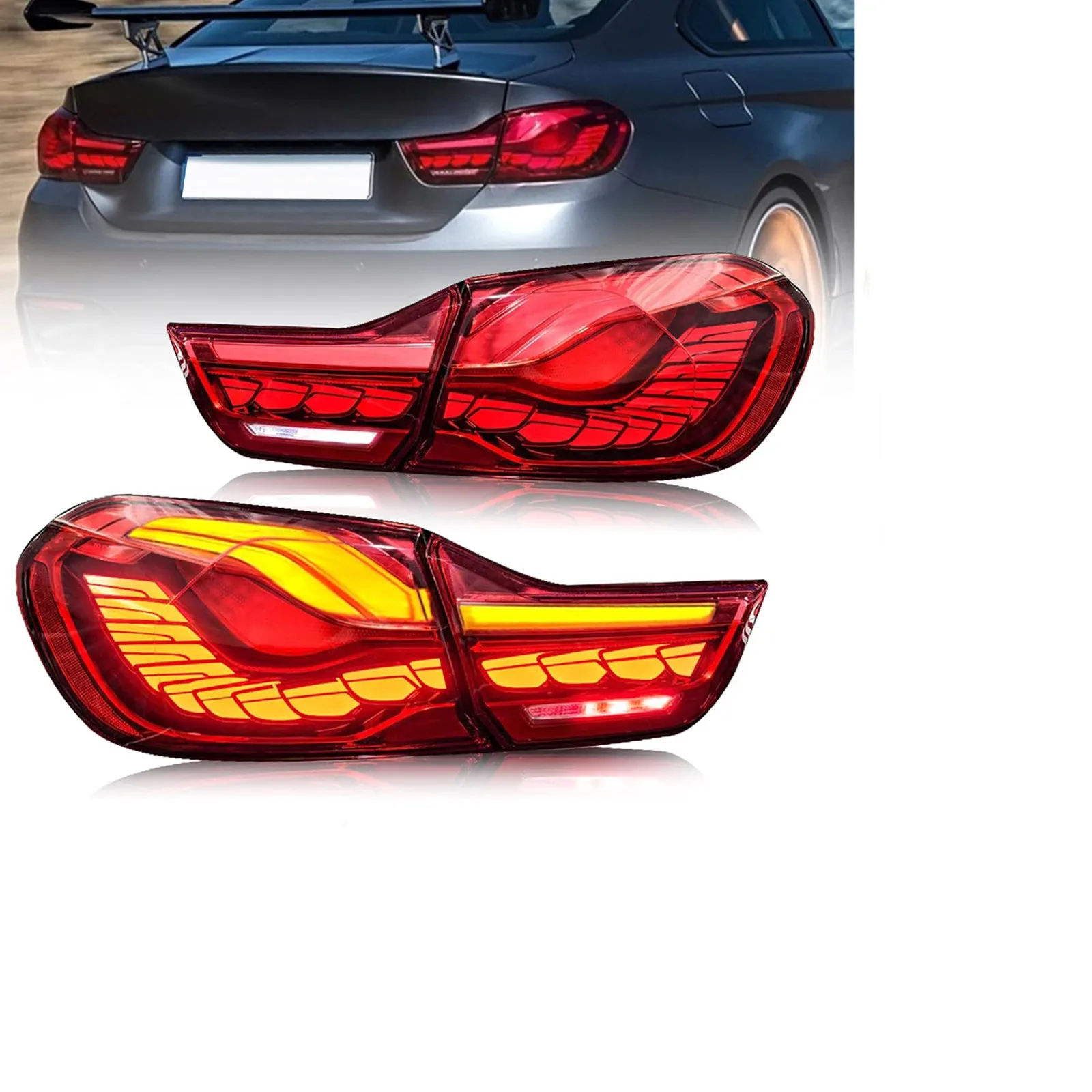 

Pair Red Tail Light Assembly for BMW M4 4 Series F32 F33 F36 F82 F83 Sedan/Convertible/Coupe 2014-2020 Rear Lamps