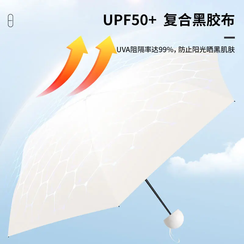 Compact and portable s, suitable for both rain and sunshine, student girl sun umbrella