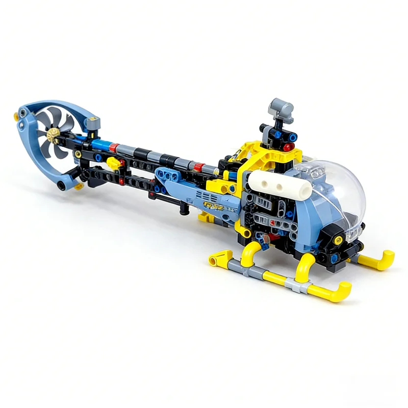 ตัวต่อเฮลิคอปเตอร์ MOC 364 ชิ้น แบบจำลองทางเทคนิค ประกอบเอง ของเล่นสร้างสรรค์ DIY ของขวัญคริสต์มาส ไอเดียของเล่นเสริมพัฒนาการ