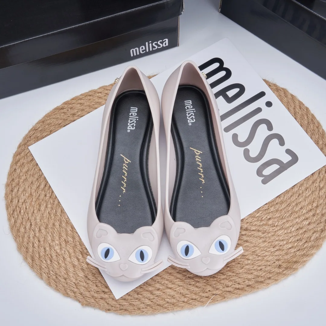 Cute Cat Women Adulto Jelly Shoes Summer Sandals 2024 New Women Jelly Sandals Female Classic Jelly Shoes Woman