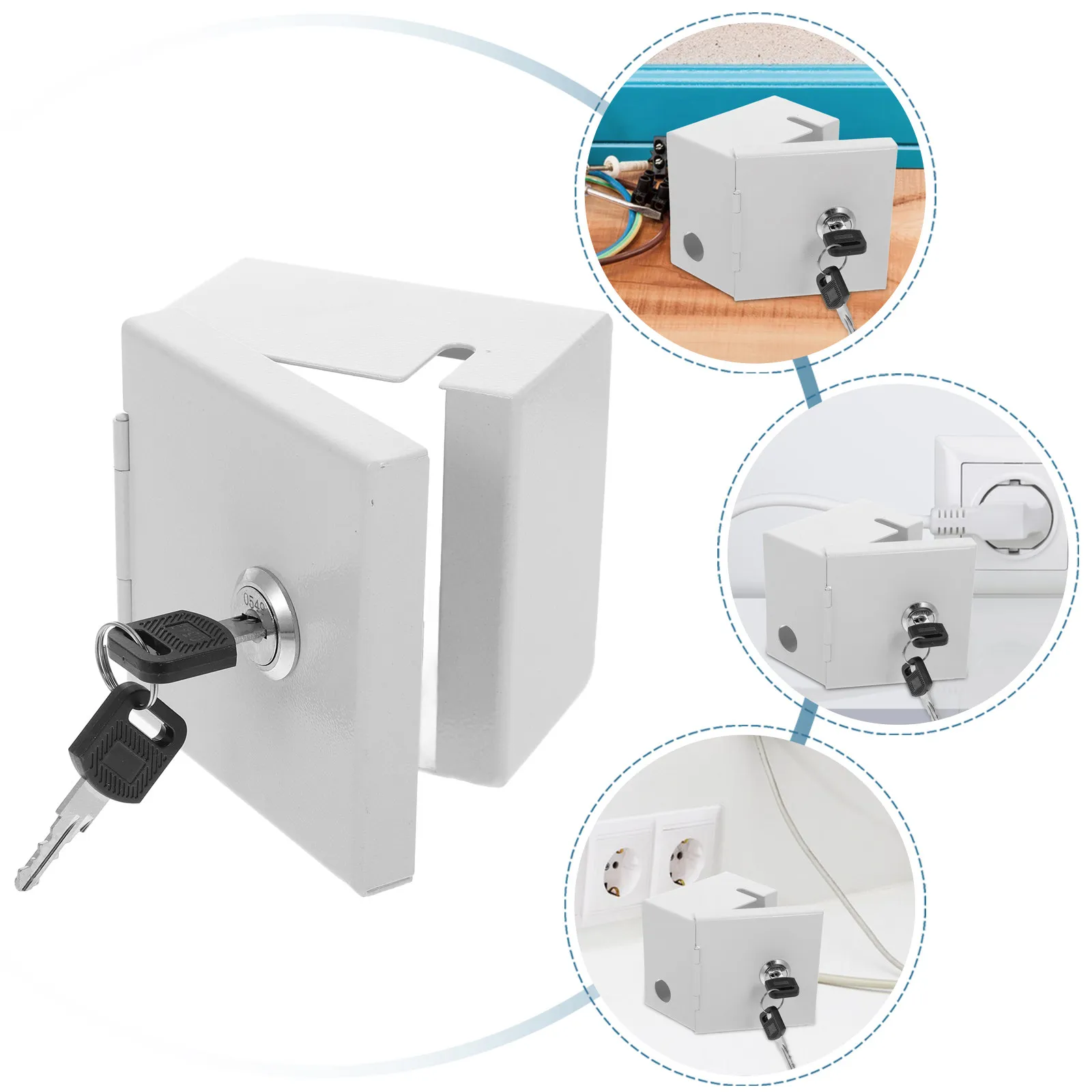 Lockable Thickened Socket Protection Box Weatherproof Outdoor Electrical Wall Mount Outlet Junction Box Electric Outlet Cover