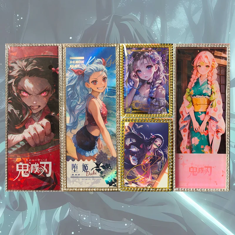 Anime Demon Slayer Kamado Nezuko Kochou Shinobu Kanroji Mitsuri Tsuyuri Kanawo Daki Kanzaki Aoi Himejima Kyoumei Collection Card
