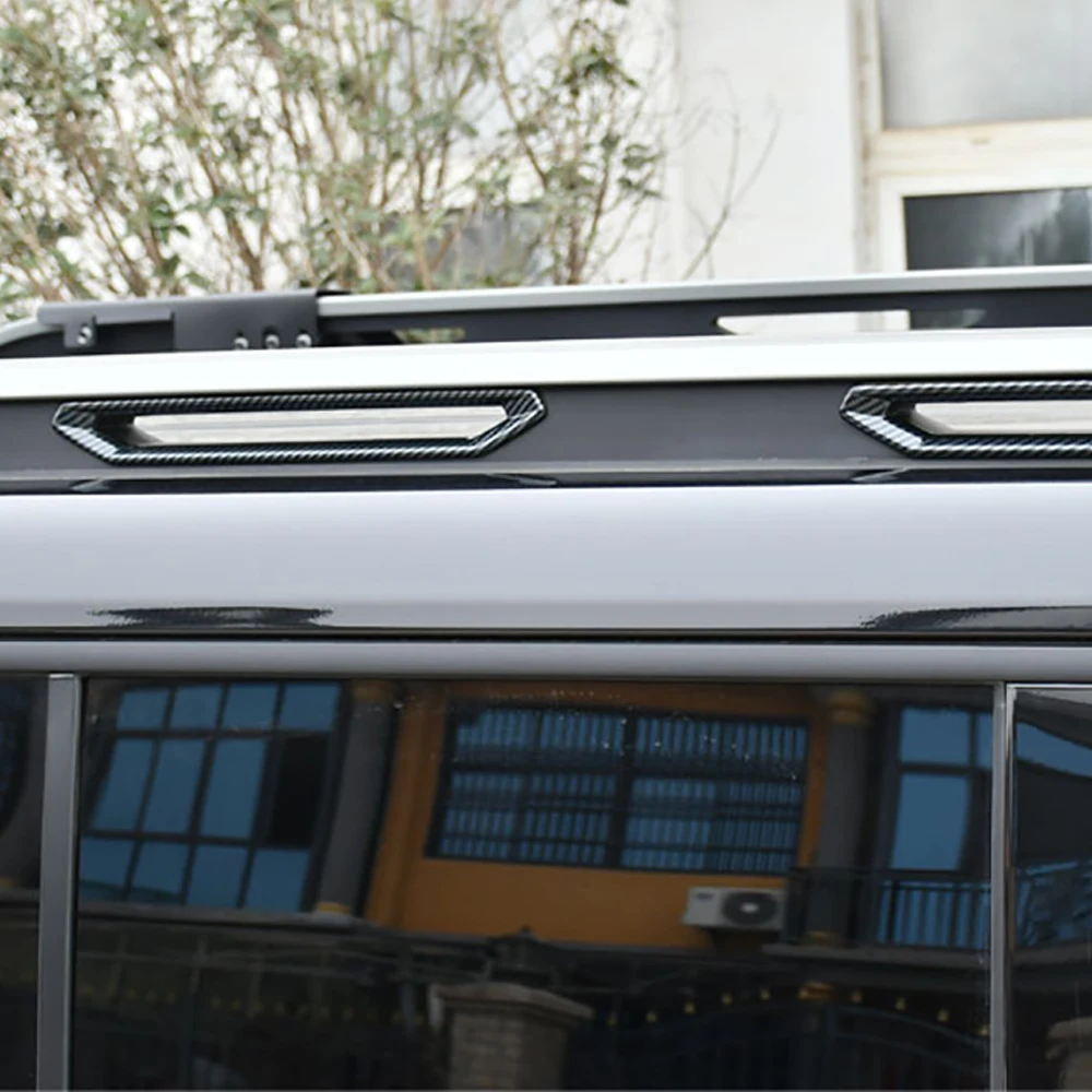 ABS Matte Black/Carbon Fiber Color Roof Iuggage Rack Decorative Strip Plate Cover For Chery Jetour Traveller T2 2023 2024