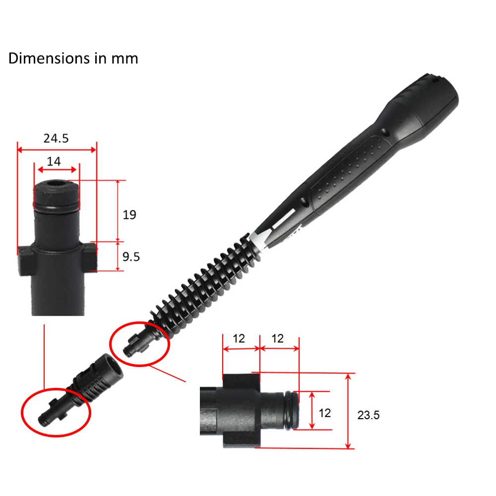 Replacement Pressure Washer Spray Lance Car Washer Jet Gun Pistol Lance for Nilfisk STIHL Calm HUSQVARNA Gerni Pressure Washers