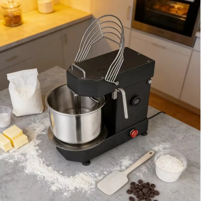 7Liter 3kg Flour Dough Mixer with Removable Bowl and Lifted Head Countertop Mini Spiral Equipment for Commercial Home Baking