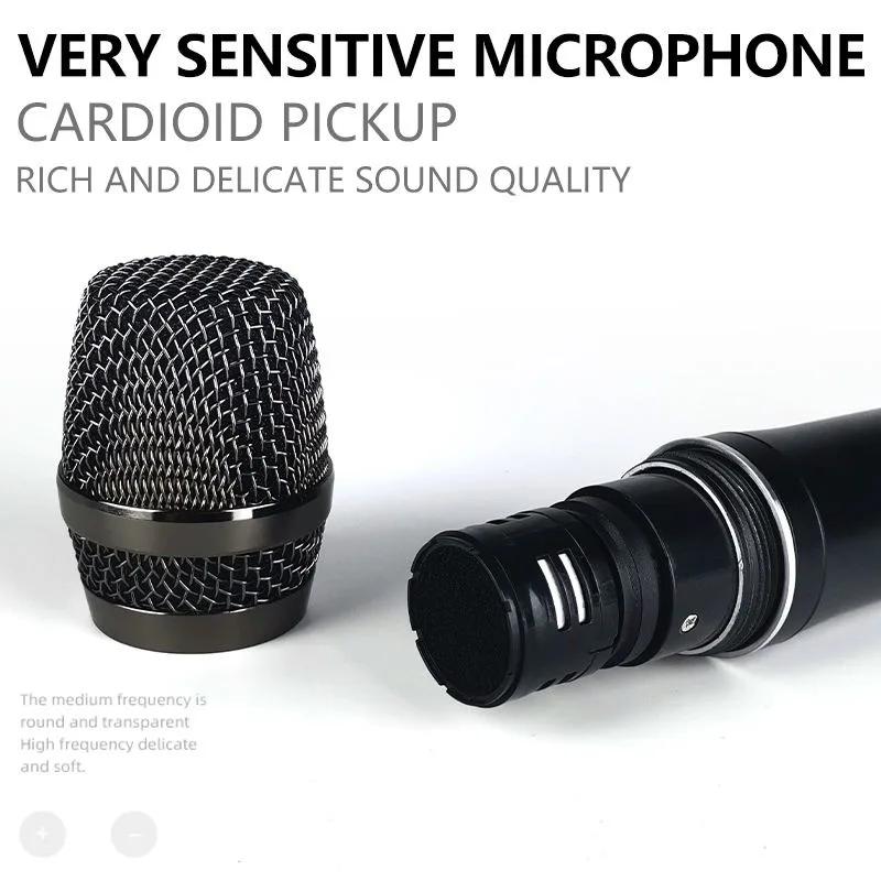 VM900 Professional Wireless Dynamic Microphone Portable UHF Mic for Studio Recording Karaoke & Vocal Performance