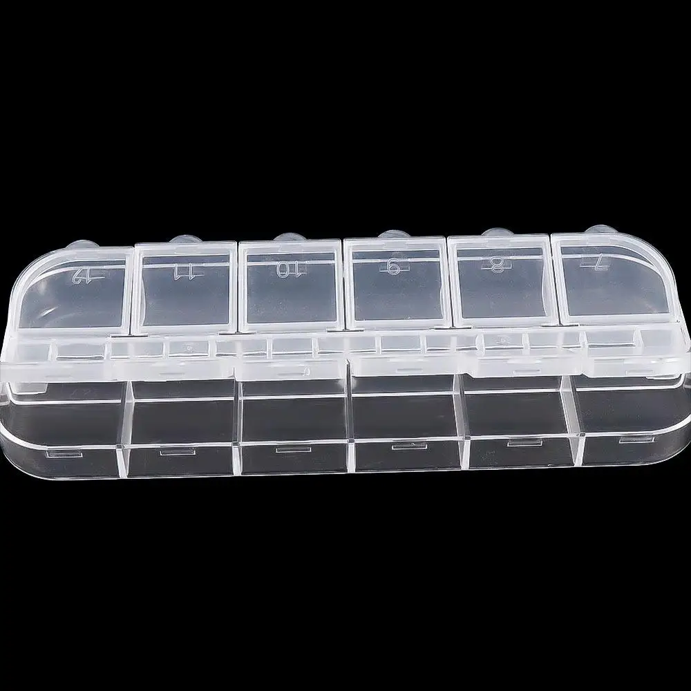 Boîte de rangement pour breloques pour Nail Art, accessoire de manucure, strass, organisateur de bijoux, mallette vide, boîte de rangement