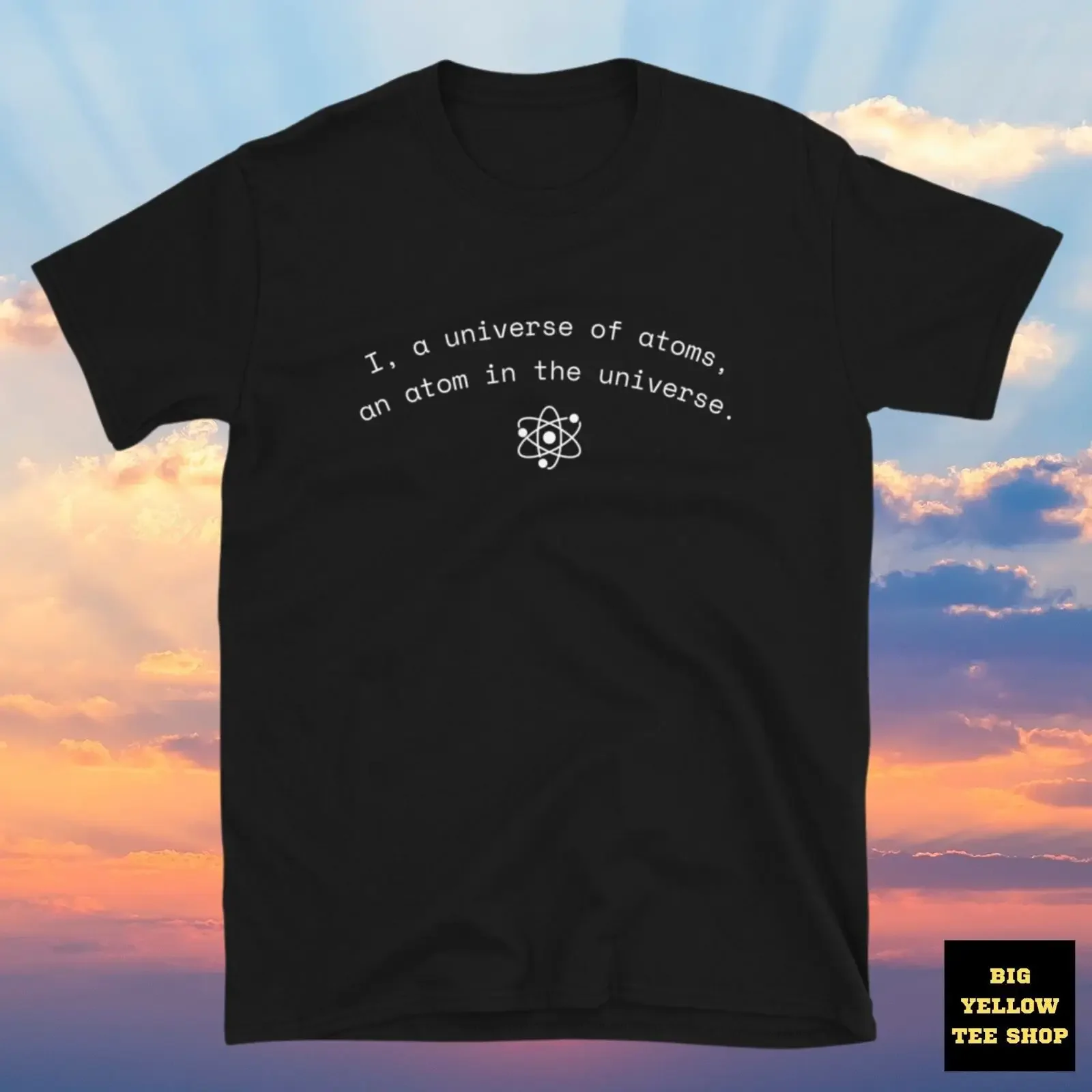 Richard Feynman Quote 'I A Universe Of Atoms' T Shirt Quantum Physics Science Geek For Chemist Physicist vintage Washed fashion