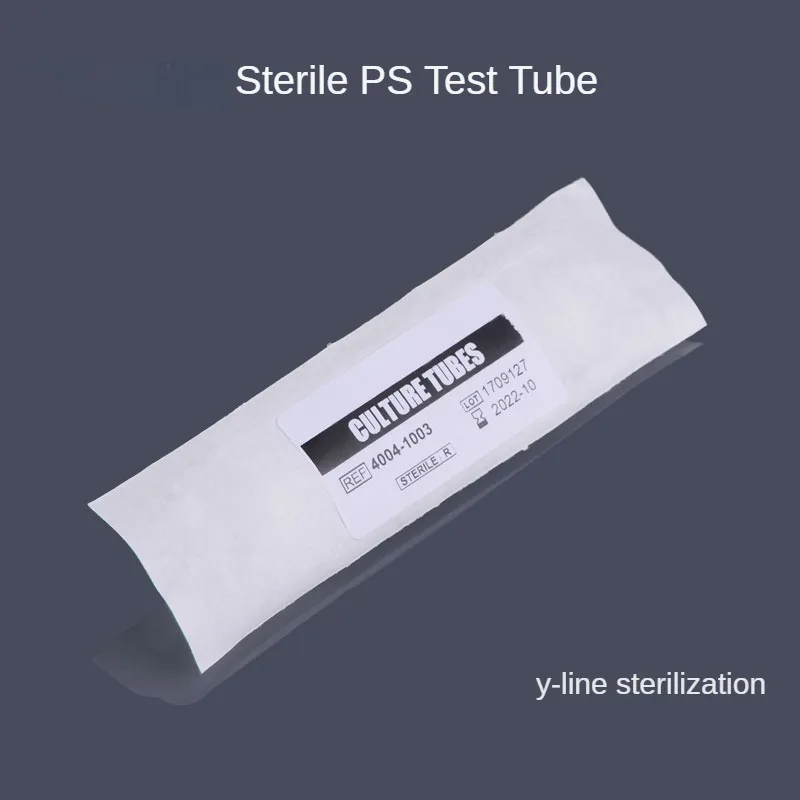 100PCS Sterile PS Plastic Culture Tube PS 15ML 17x100MM PP 5ML 12x75MM Individually Sterilized Sample Test Tubes with Caps