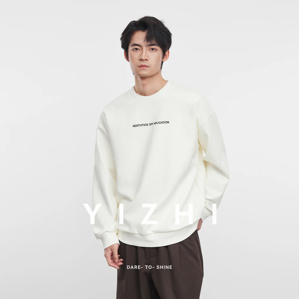 

Men's Fashion Round Neck Sweatshirt 2025 Spring and Autumn New American Round Neck Pullover Men's Casual Long Sleeve Top