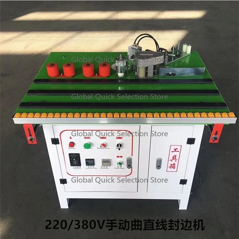 For Irregular Panels with Pneumatic  Pedal Woodworking Machinery Desktop Manual Double-Sided Gluing and Edge Sealing Machine