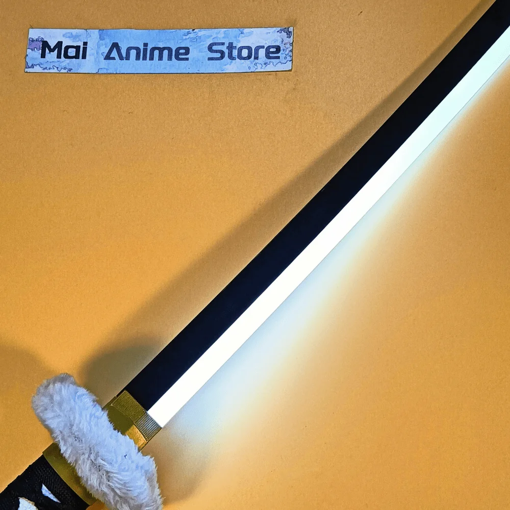 40in رورونوا زورو كاتانا أنيمي زورو تأثيري الدعامة السيف المضيء مع مصباح ليد حجم حقيقي كاتانا الساموراي صابر لعبة غير حادة هدية #3