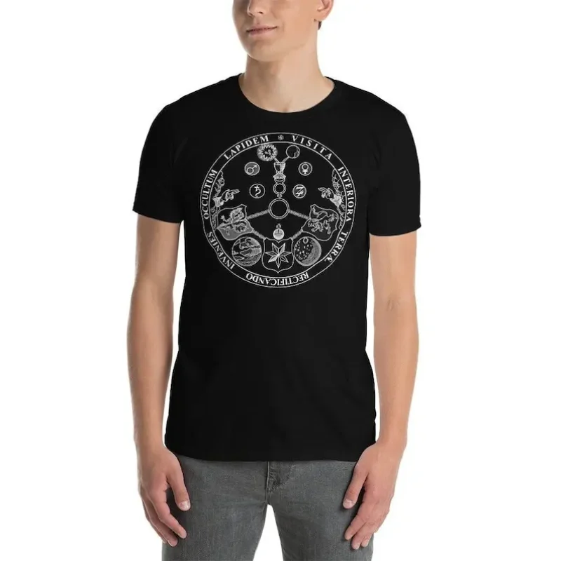 Vitriol Rosicrucian Occult Shirt Pagan Hermetic Emerald Tablet Alchemist Esoteric Alchemy Art Enochian Magick KabbalahAnime Grap