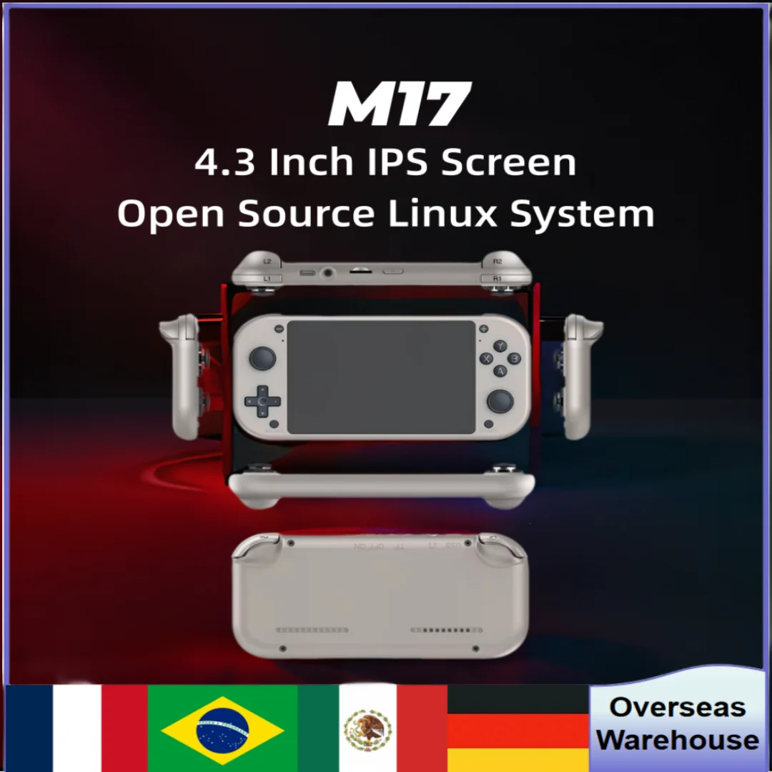 

M17 Retro Handheld Video Game Console 4.3 Inch IPS Screen Open Source Linux System Portable Pocket Video Player 64GB Gifts