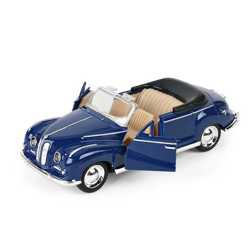 Modelo de coche clásico Retro de aleación 1/32, coche extraíble, juguete fundido a presión para niños, decoración de coche clásico de simulación, colección de juguetes para niños, regalos