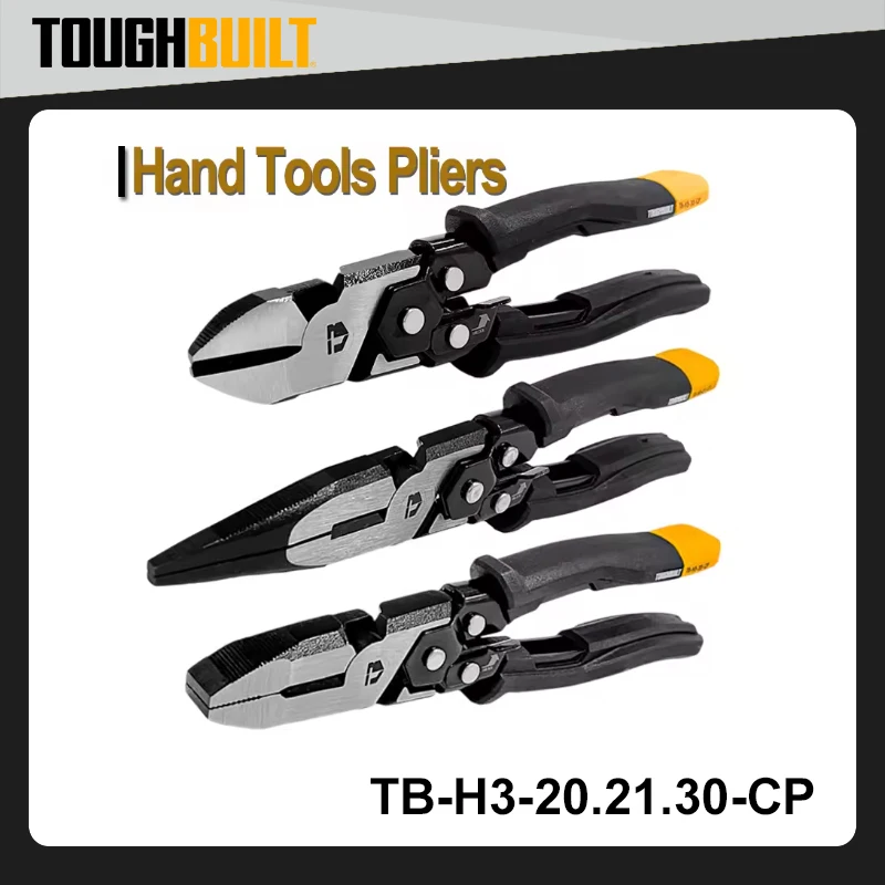 TOUGHBUILT Labor Saving Diagonal Cutting Plier Multi-Functional Flat Cut Wire Pliers TB-H3-20.21.30-CP