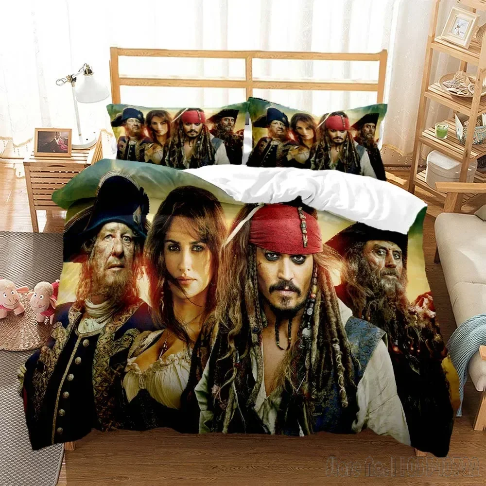 Disney Pirates of the Caribbean Duvet Cover Set HD Comforter Cover for Kids Bedding Sets Bedclothes Bedroom Decor