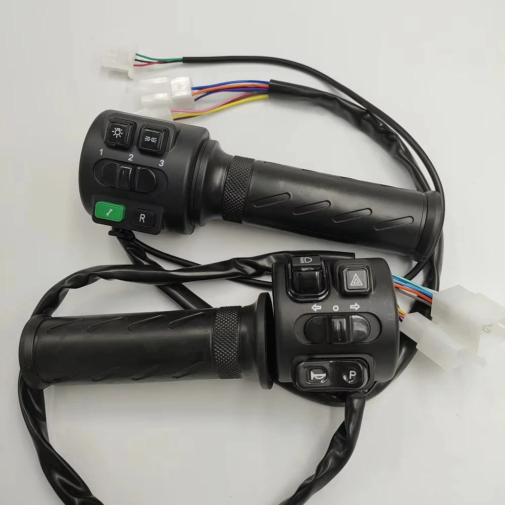 Handlebar+LIGHT ON OFF/Gears/Turning Reverse BUTTON Electric Bicycle Integrated THROTTLE+Switch Speed Control Handle Assembly