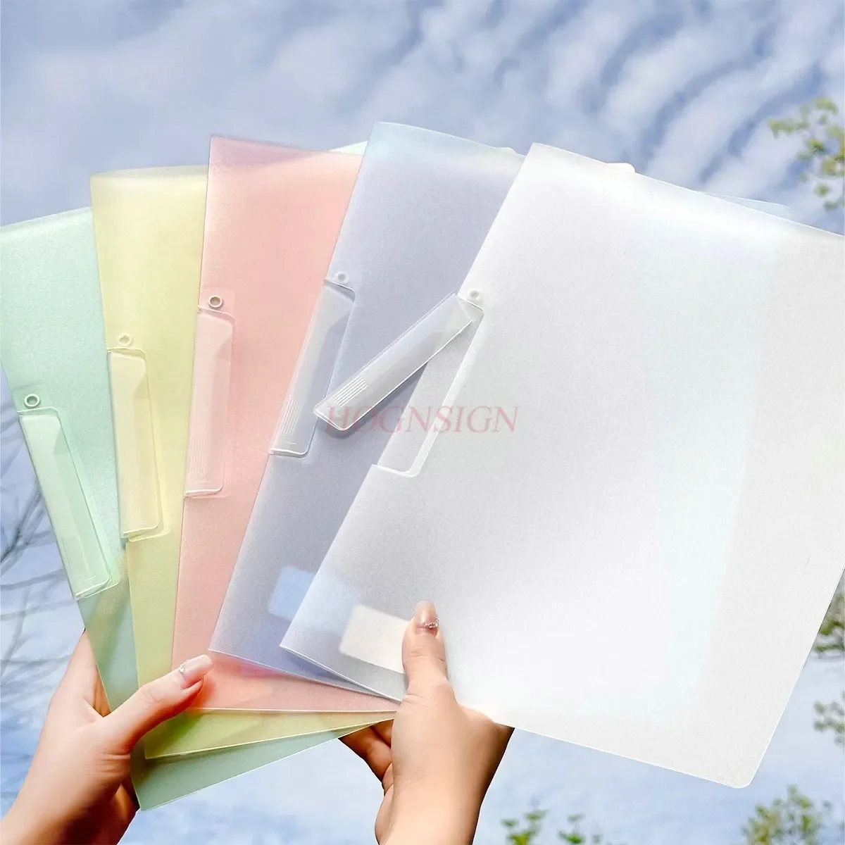 2pcs, student office storage clip, rotating side opening buckle folder, Minimally swinging clip with high aesthetic value