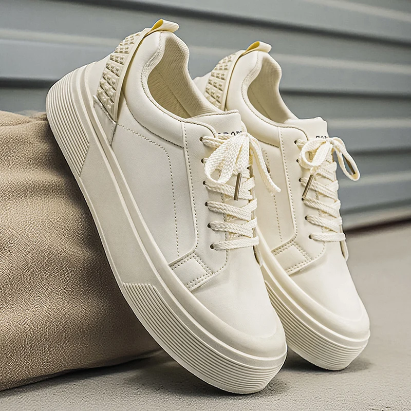 

Мужская спортивная обувь, белые кожаные кроссовки, мужская летняя повседневная вулканизированная обувь, мужские кроссовки, черные кроссовки для скейтбординга на плоской подошве