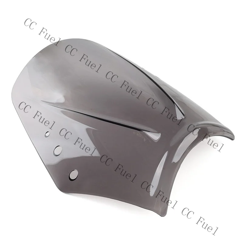 C+ Universal Motorcycle Windshield Wind Screen Deflector Wind Shield Grey