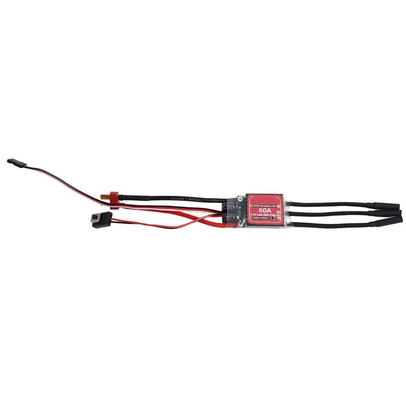 WOWFU-AM32 60A Brushless ESC 2-3S RC Electronic Speed Controller W/ T Plug 4.0Mm Plug For 2847/540/3650 Internal Motor