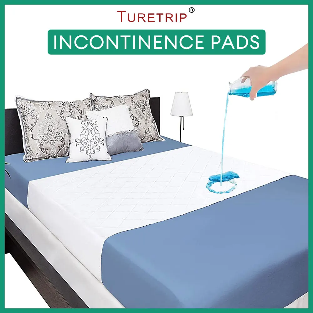 Bed Pad with Tuck-in Sides Absorbent Waterproof Washable Incontinence Underpad Quilted Mattress Protector