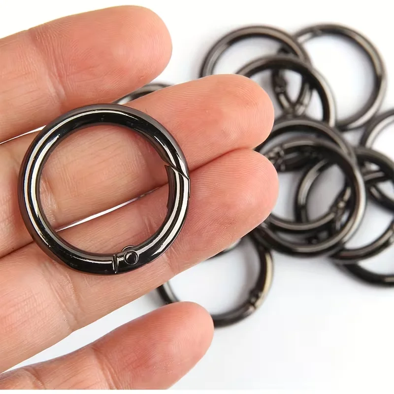 5/15 Stück Metall-Federschnappverschluss O-Ring Schnellverschluss-Haken Schlüsselanhänger Taschenclip Geldbörse Hundeleine DIY Bastelzubehör Geschenke – Detail 3