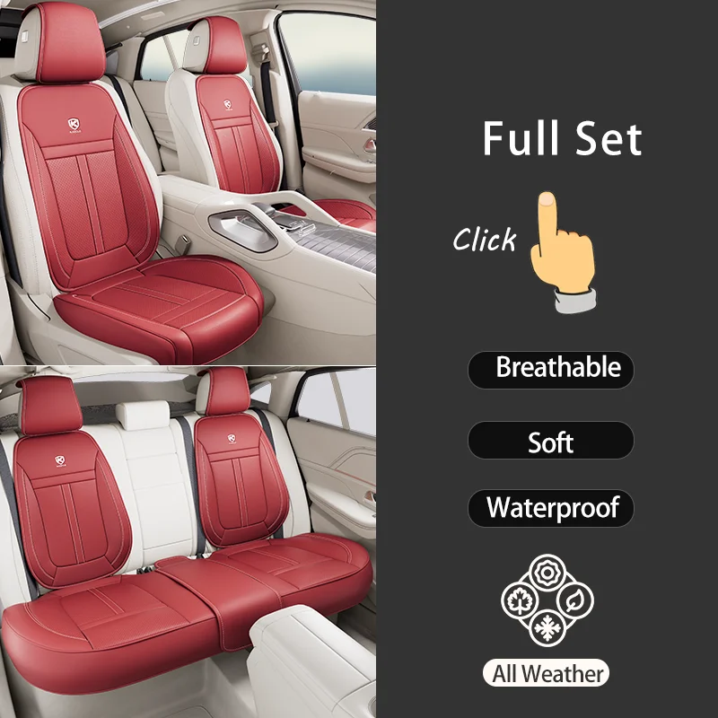 1 Stück Nappa-Leder Autositzbezug Vollständige Abdeckung Fahrersitz-Schutzmatte Rutschfester Boden Autositzkissen-Bezug Zubehör – Detail 4
