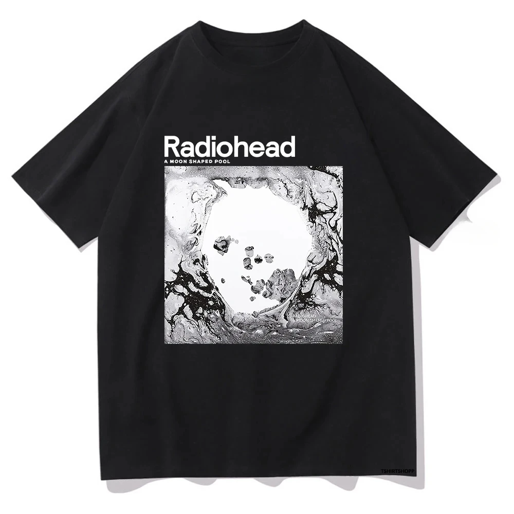 A Moon Shaped Pool T Shirt Radiohead Men/women Harajuku Vintage Graphic Tshirt Classic Unisex High Quality Tee Shirts Y2K