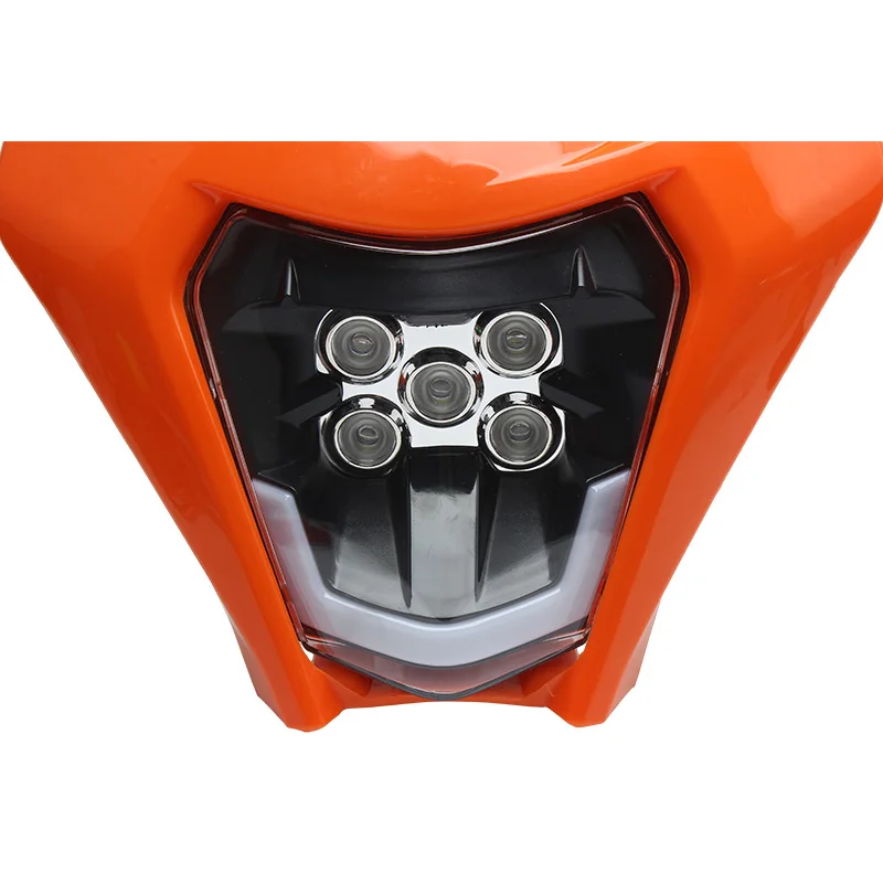 for KTM Headlight Plate LED Motorcycle Enduro Fairing EXC MX SX  Wick Headlamp Dirt Bike Parts Supermoto Motocross Enduro Mask