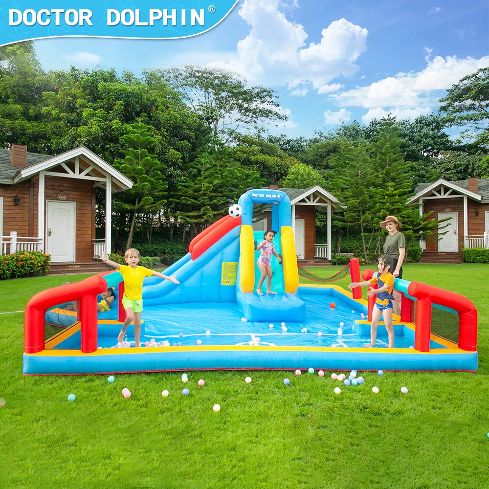 

Doctor Dolphin Hot Sale Kids Party Game Air Bouncer Inflatable Bounce House Bouncy Castle Jumping Castle With Slide Combo